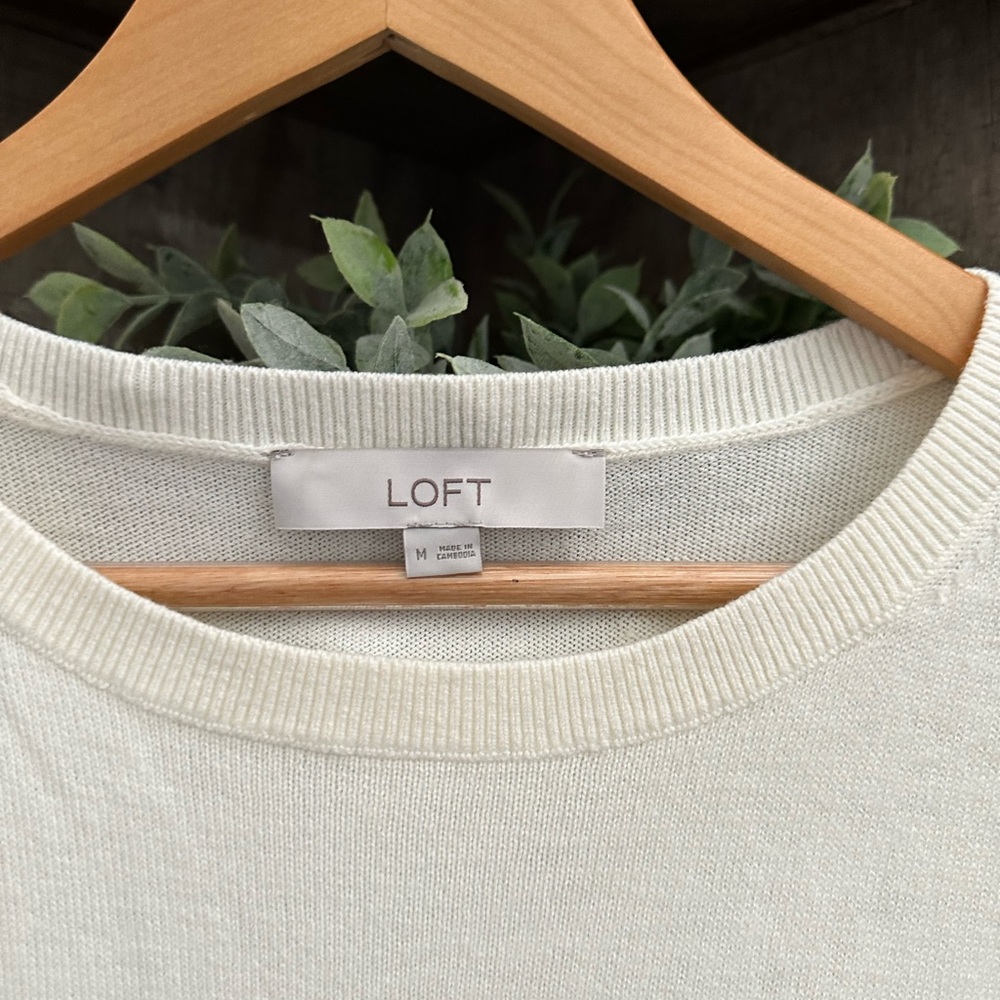 LOFT Tunic Colorblock Striped Sweater - Picture 4 of 8